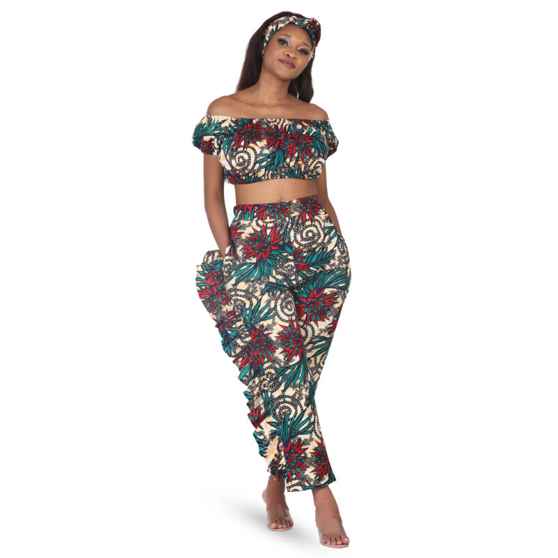 ankara top and pant set